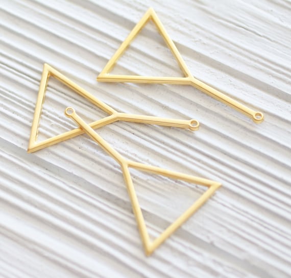 Contemporary pendant gold, earrings pendant, drop pendant, earrings charms gold, modern findings, geometric pendant, square pendant charm