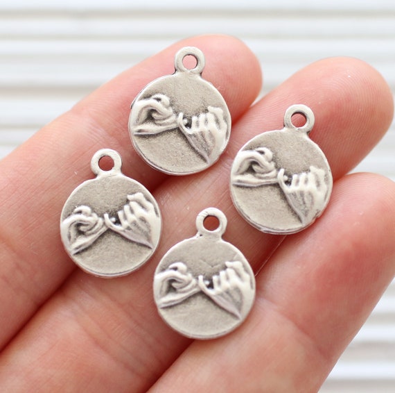 5pc round charms, silver necklace charms, earrings dangle pendant, earring charms, silver charms, large hole charms, large bracelet charms
