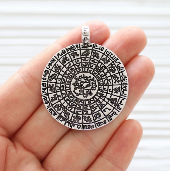 Round pendant silver, tribal pendant silver, boho pendant, metal pendants, large medallion, spiral coin pendant, ancient dangle pendant