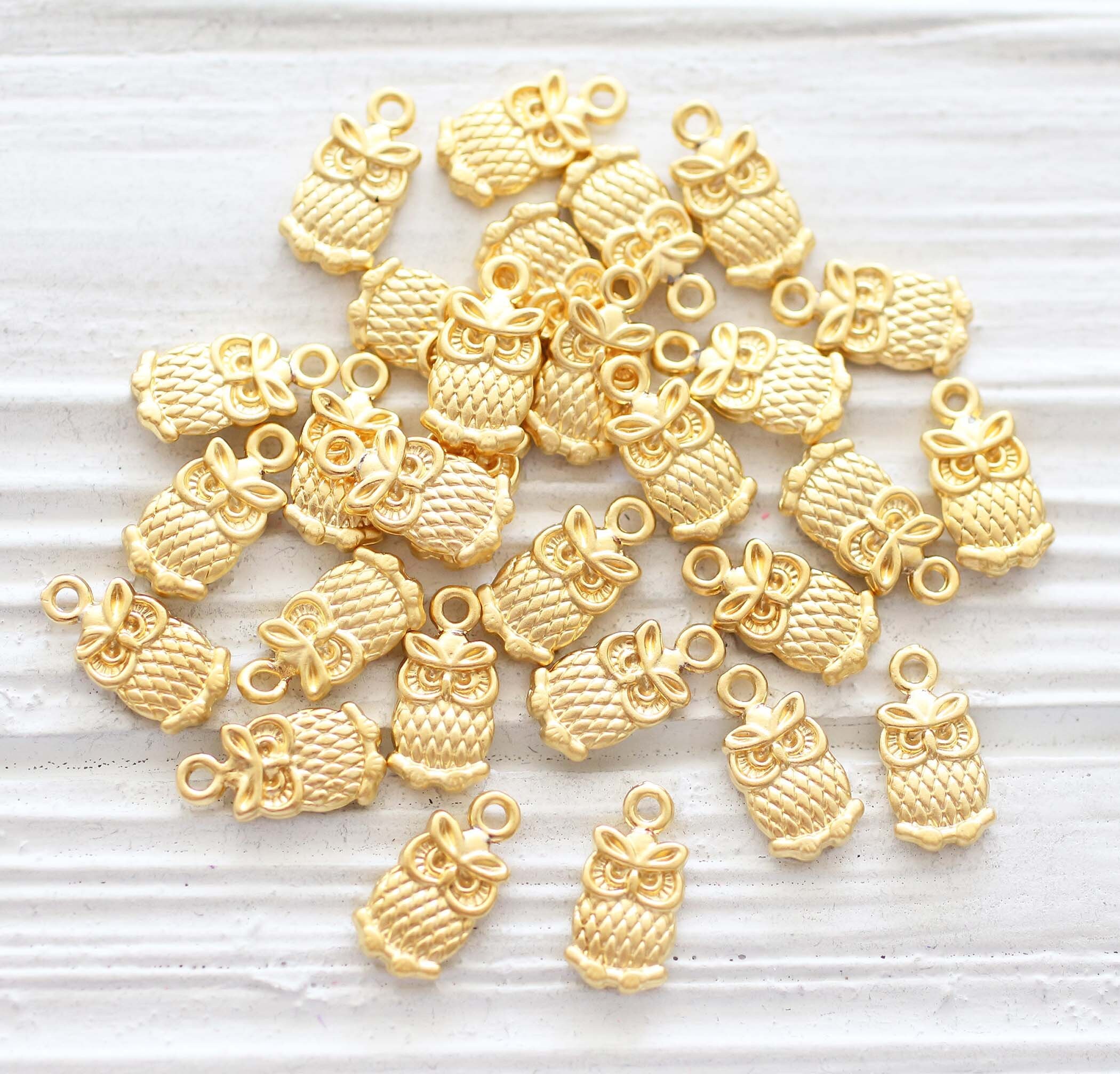 10pc gold stick charms, earring charms, spike charm, gold metal