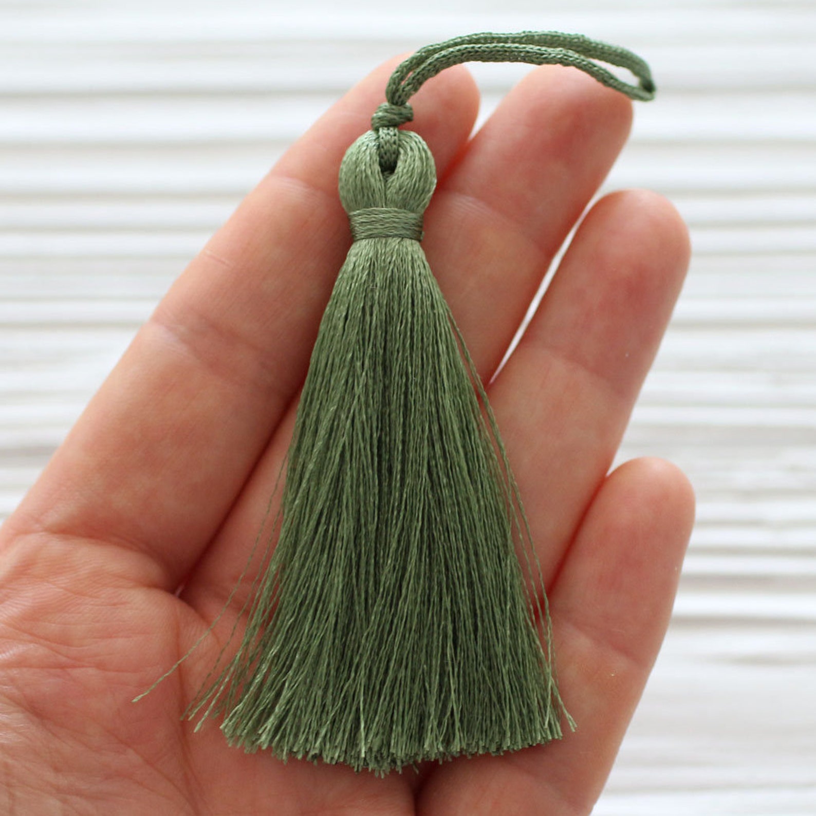 Sage Green Silk Tassel Mala Tassel Tassel Silk Tassel Etsy Ireland