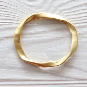 2pc matte gold connector rings, ring connector, jewelry rings, gold connectors, large gold rings, thick rings, large rings, ring pendant image 3