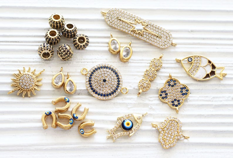 round crystal jewelry navy blue charms for earrings Round connectors gold round necklace connector pave connectors crystal charms