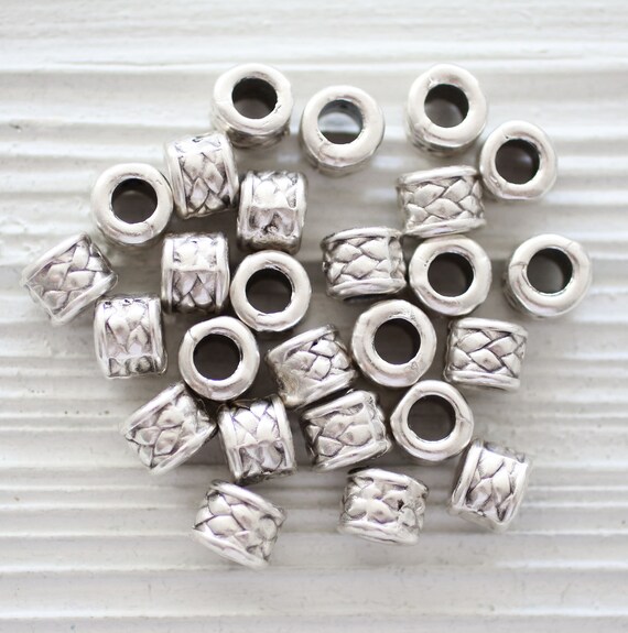 Silver metal beads clearance