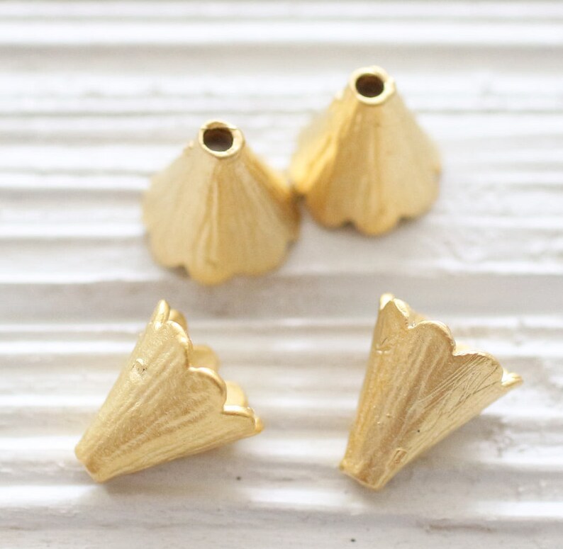 1000 Gold Plated Brass Scallop Bead Caps - 4x1mm, Fits 4-6mm Beads - Jewelry Making