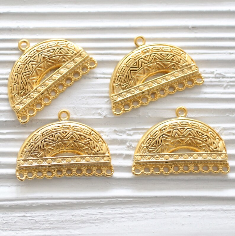 2pc tribal gold end bar earrings charm dangle necklace connectors chandelier charm unique findings multi strand jewelry connector