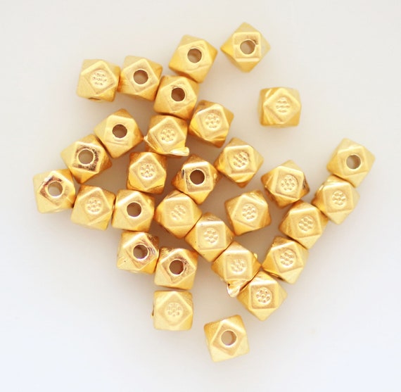 10pc matte gold rondelle beads, heishi beads, gold rondelle, gold heishi, metal spacer beads, metal beads, large hole beads, bead spacers,N3