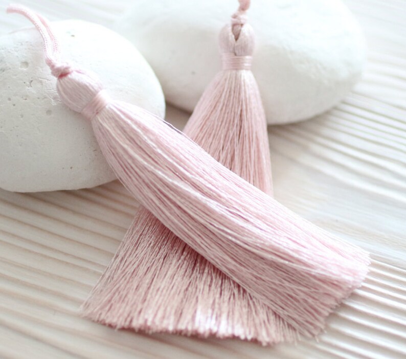 pink tassel mules