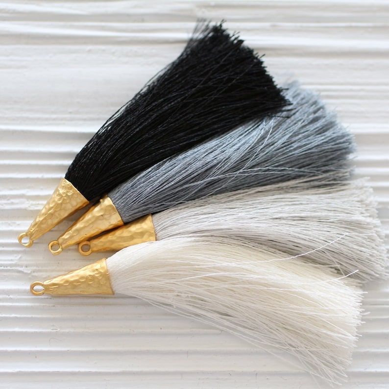 mala tassel tassel pendant gray tassel with cap dangle tassel jewelry tassels large tassel N31 keychain tassel Light grey tassel