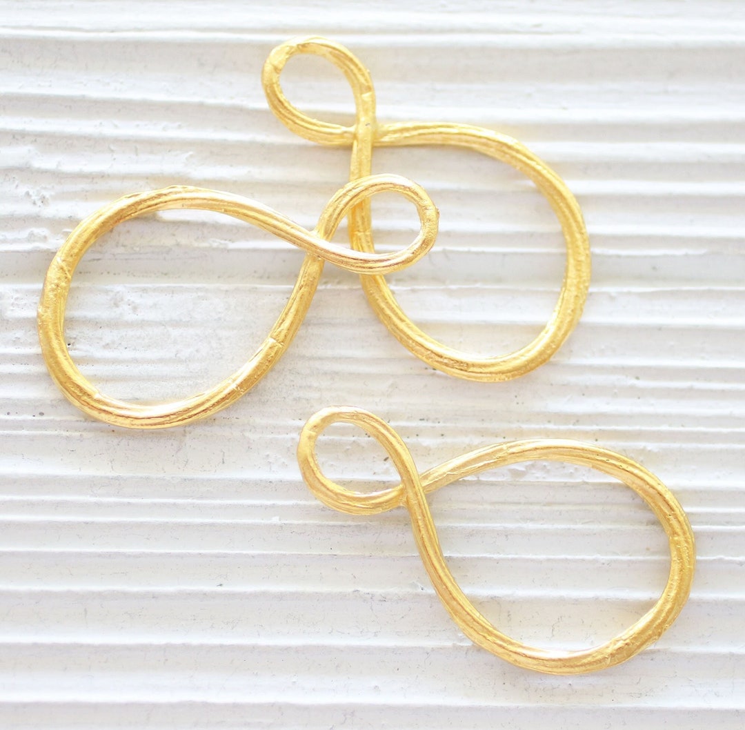 Infinity Pendant, Infinity Connector Gold, Infinity Charm, Gold Jewelry