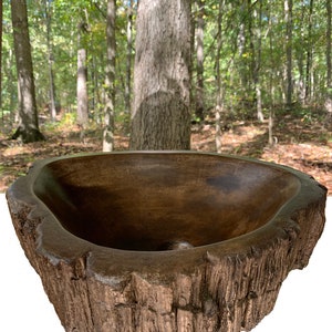 Tree Trunk Log Home Rustic Bathroom Vessel Sink