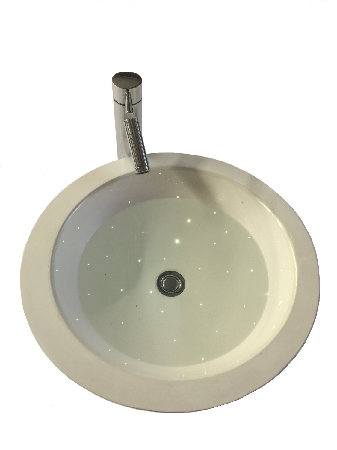 Lighted Fiber Optic White Bathroom Vessel Sink Etsy