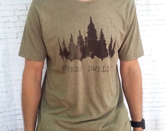Watercolor Forest Dweller, New Age Unisex Tee, Super Soft Feel