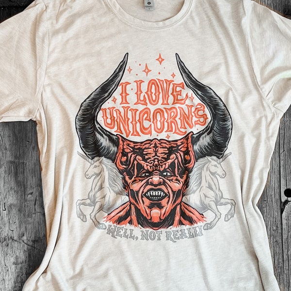 Darkness Legend Tim Curry Tee | I Love Unicorns | 80's Movie Fantasy Shirt