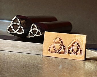 Triquetra. Two sizes. Engraved Metal Hand Stamp.