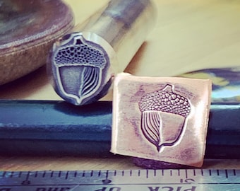 Acorn 1119 Raised design. Multiple Sizes. Metal Hand Stamp