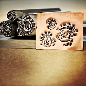 Twisted Griffin, Scythian Tattoo. Metal Stamp Handmade.