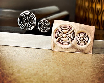 Circle Swirl! New Raised Design! Metal Hand Stamp! Jewelry Design Stamping. Unique.