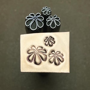 Flower Mounds. Three available sizes. Engraved Metal Hand Stamp. image 3