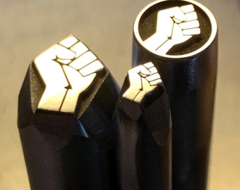 Raised Fist - BLM - Engraved Metal Hand Stamp.