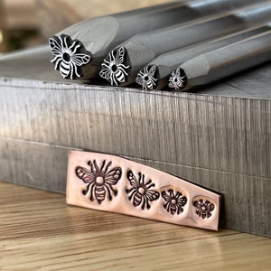 Bee Safe! Buzzz.... Engraved Metal Hand Stamp.