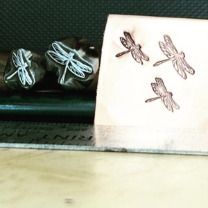 Dragonfly 1119. Engraved Metal Hand Stamp.
