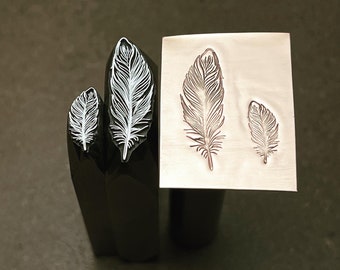 Fine Feathers! Two sizes! Metal Hand Stamp.