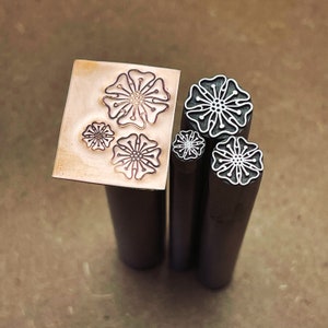 Dotted Flower. Classic Engraved Design. Engraved Metal Hand Stamp. image 3