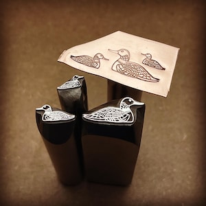 Common Loon! Three Available Sizes. Metal Hand Stamp.