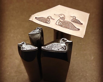 Common Loon! Three Available Sizes. Metal Hand Stamp.