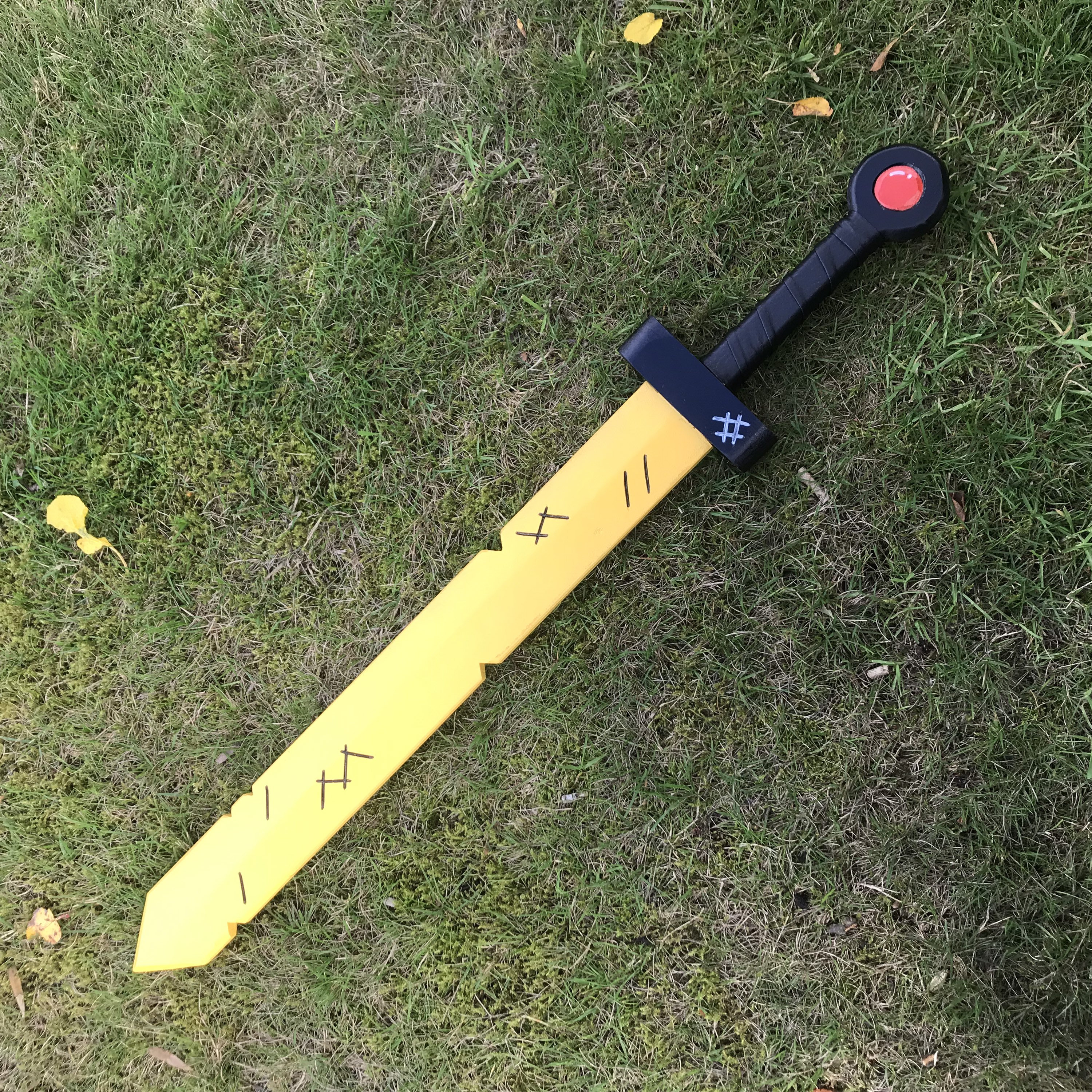 Finn s Golden Sword From Adventure Time Fan Made WOODEN REPLICA