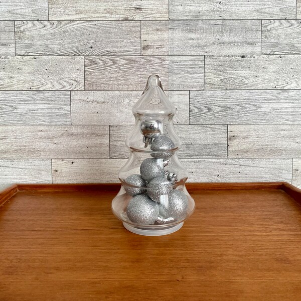 Glass Christmas Tree Jar Etsy