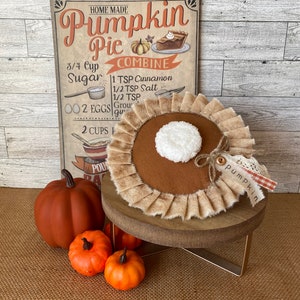 Faux Pumpkin Pie, Pumpkin Pie Decor, Tiered Tray Faux Pumpkin Pie, Pumpkin Pie, Tiered Tray Decor, Fall Tiered Tray Decor, Fall Decor