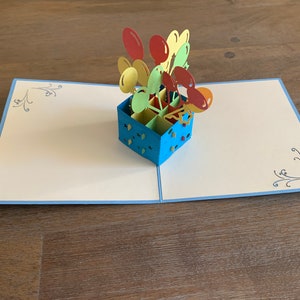 Balloon Happy Birthday Pop Up card