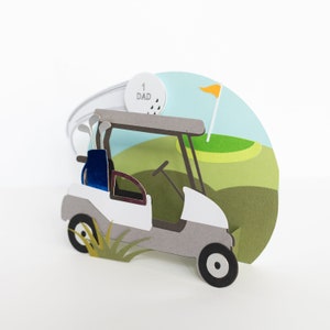 Carte pop-up de golf Anniversaire, carte personnalisable personnalisée image 2