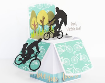 Cartes pop-up cyclisme | Anniversaire, Cartes Personnalisables