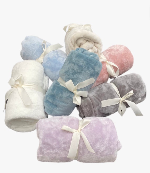 Extra Soft Plush Fleece Baby Blanket Newborns Infants Etsy