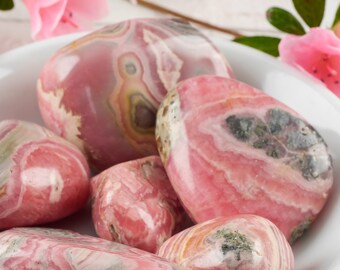 AA Quality RHODOCHROSITE Tumbled Stone - S, M, L - Rhodochrosite Crystal, Pink Rhodochrosite Stone, Polished Stones, Healing Stone E0881