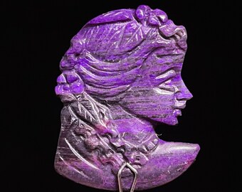 SUGILITE Cabochon Cameo - Gemstones, Jewelry Making, Crystals, 45112