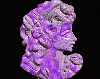 SUGILITE Cabochon Cameo - Gemstones, Jewelry Making, Crystals, 45108