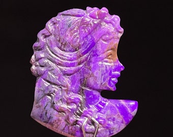 SUGILITE Cabochon Cameo - Gemstones, Jewelry Making, Crystals, 45110