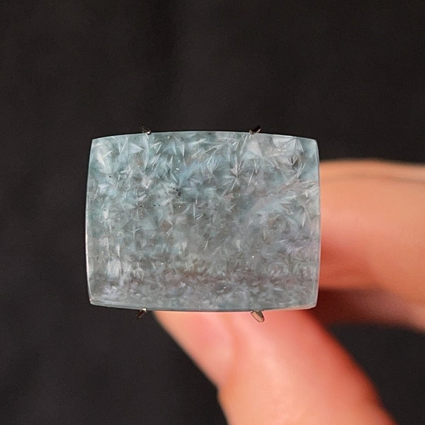 GILALITE Cabochon, Medusa Paraiba Quartz - Solid Blue, Rectangle - Gemstones, Jewelry Making, 44031