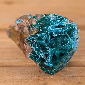 Smoky QUARTZ w SHATTUCKITE, DIOPTASE Raw Crystal Cluster - Housewarming Gift, Home Decor, Raw Crystals and Stones, 40284