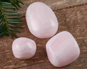 One MANGANO CALCITE Tumbled Stone - S or M Polished Stone, Natural Stone, Pink Calcite, Healing Stone, Pink Stone, Healing Crystal E0564