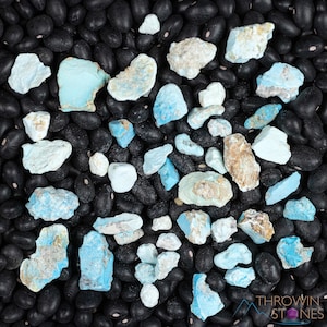 Raw TURQUOISE Crystal Chips and Nuggets - Grade B Sleeping Beauty Turquoise - Raw Rocks and Minerals for Inlay in Jewelry Making, E2202