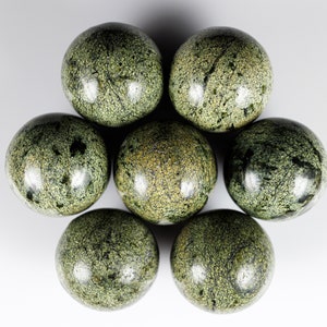 ASTERITE SERPENTINE Crystal Sphere - Crystal Ball, Housewarming Gift, Home Decor, E1202