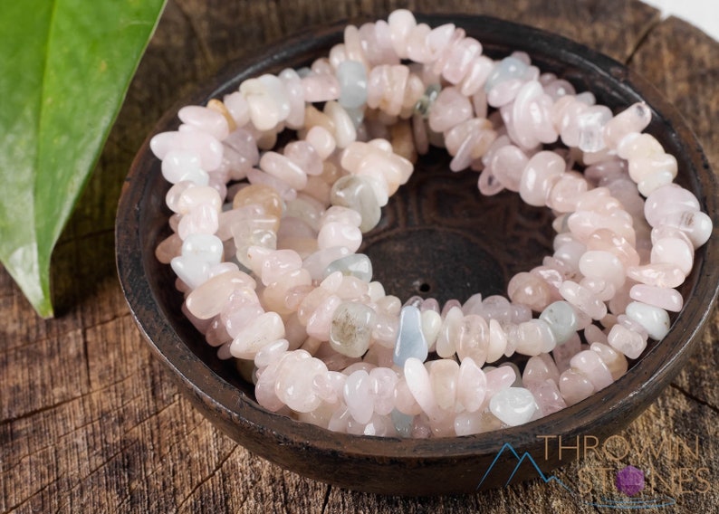 Healing Crystals and Stones Crystal Jewelry MORGANITE /& AQUAMARINE Healing Chip Crystal Necklace \u2013 Boho Jewelry Statement Necklace E0805