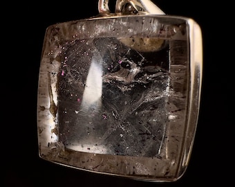 Ciondolo in quarzo rosa fuoco COVELLITE - Gioielli pregiati, cristalli e pietre curative, 53201