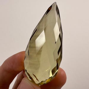 Faceted CITRINE Crystal Carving  :  25.5 Gram Authentic Gemstone, Yellow Birthstone, Healing Stone,  53646