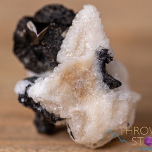 CASSITERITE on ALBITE Raw Crystal Cluster - Housewarming Gift, Home Decor, Raw Crystals and Stones, 40674